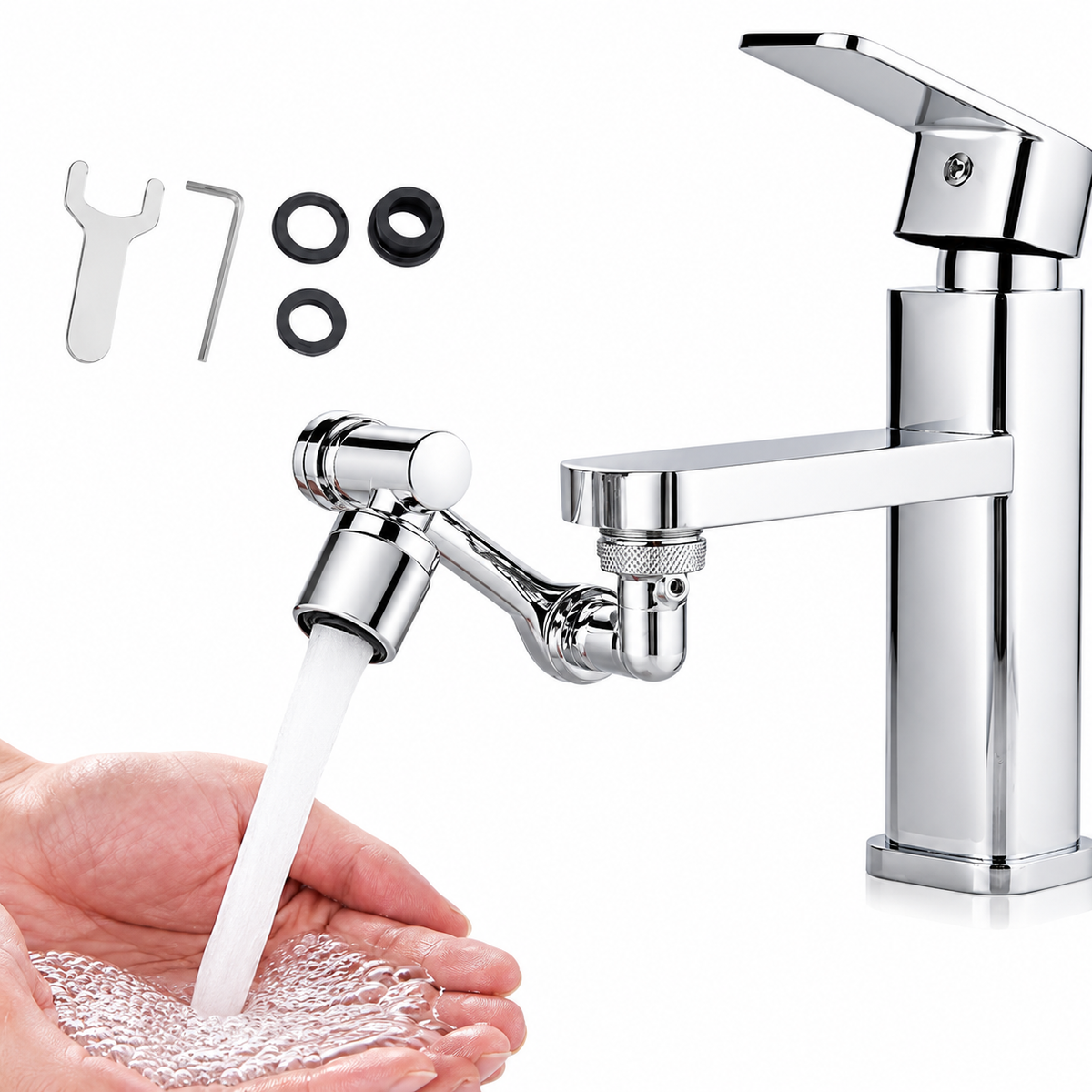 1080° Rotatable Faucet Extender for Kitchen & Washroom