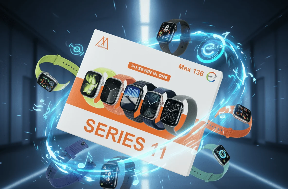 Maixinn 7+1 AMOLED Smart Watch  Premium HD Display Smartwatch for Everyday Lifestyle