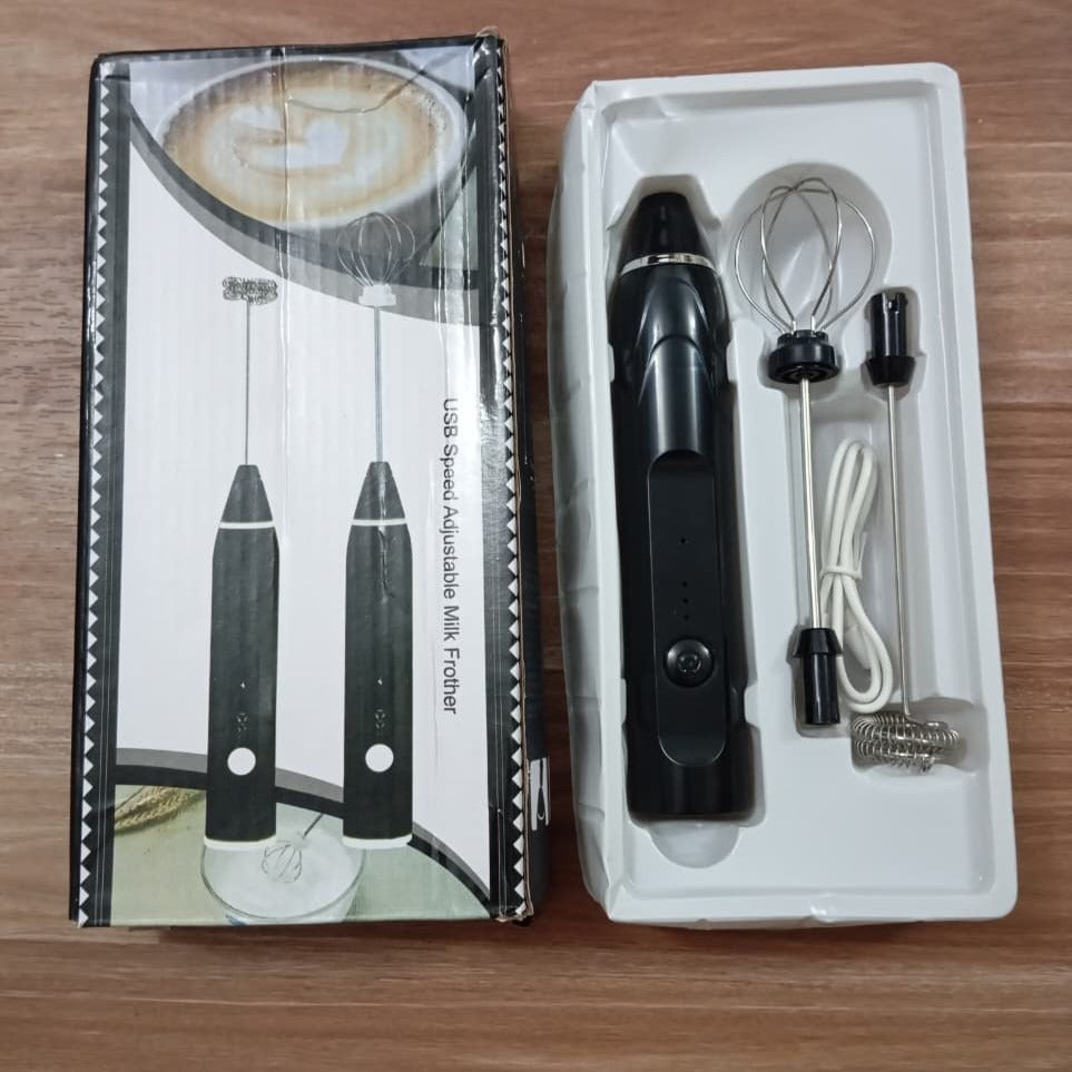 2-in-1 Electric Milk Frother & Egg Whisk – USB Rechargeable Mixer