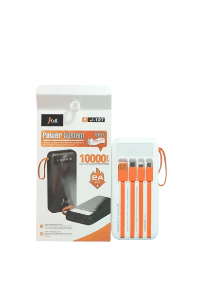 J-Cell Portable Power Bank  Fast Charging High-Capacity Power Bank for Travel & Everyday Use