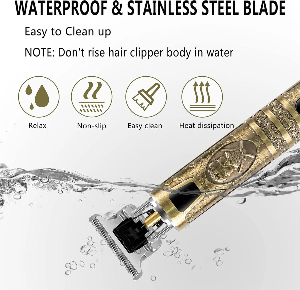 Vintage Professional Trimmer | Rechargeable Precision Hair & Beard Trimmer for Men
