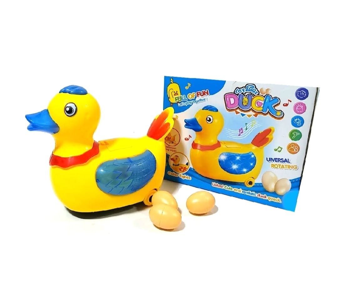 Musical Electric Lay Eggs Duck Toy for Kids