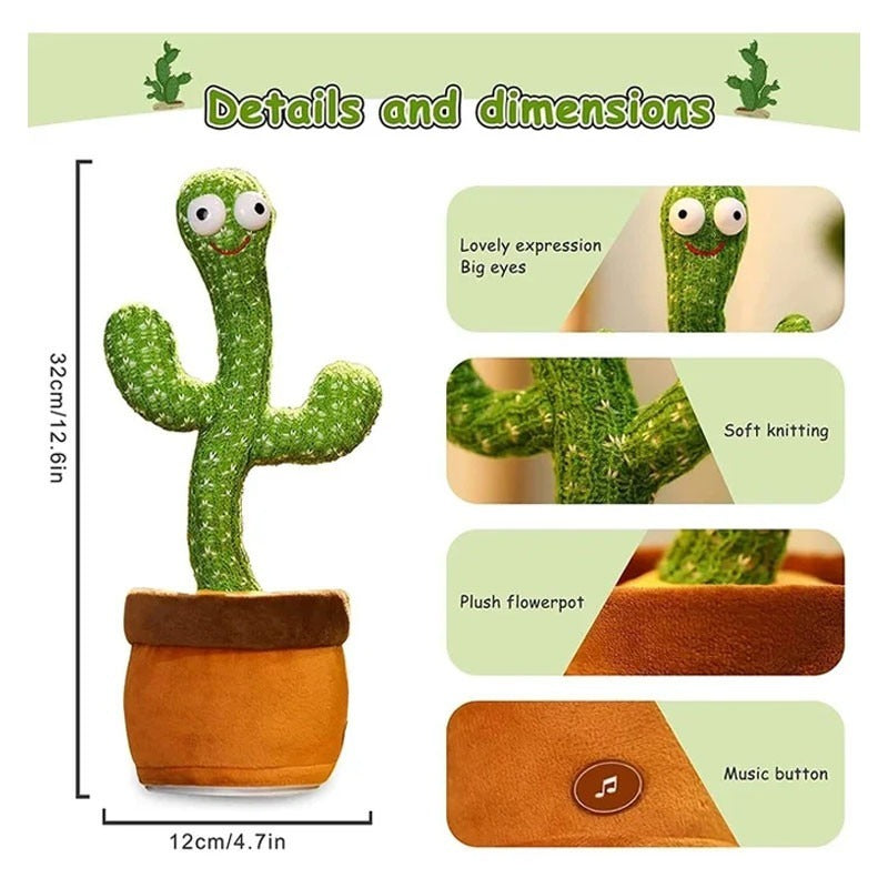 Portable Rechargeable Dancing Cactus Toy with Box